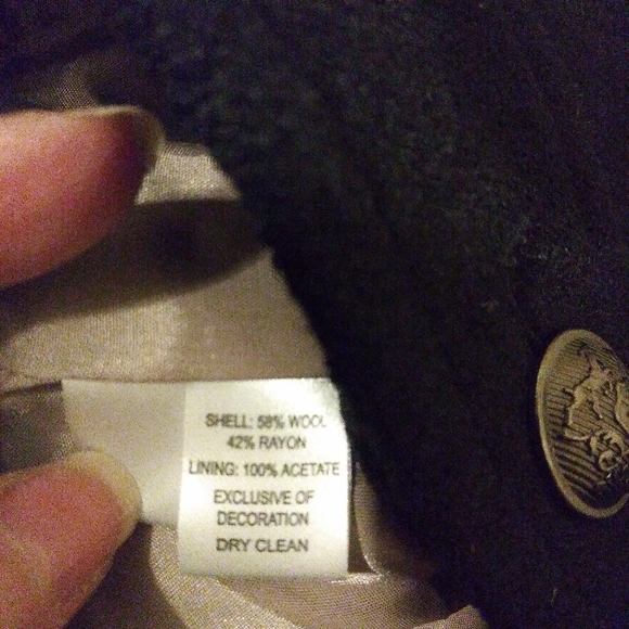 Loft Black Cropped Wool Blend Jacket With Jeweled Pockets - Picture 10 of 10